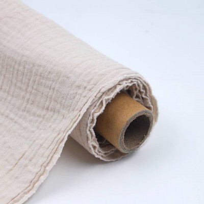 High Quality China Wholesale Certificate Organic 100% Cotton Double Gauze Muslin Swaddle Fabric For Kid's Garments