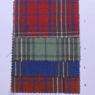 Woven mills cheap wholesale bulk yarn dyed brushed tartan check plaid 100% cotton flannel fabric